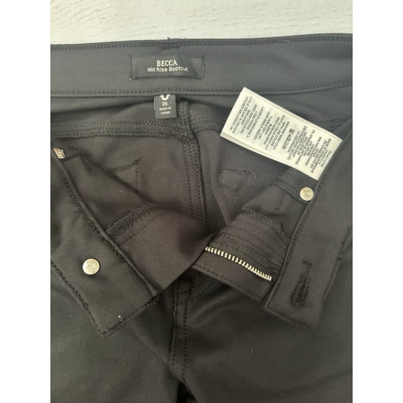 True Religion Becca Bootcut Mid Rise Jeans Black 26 X 31 - Picture 2 of 6